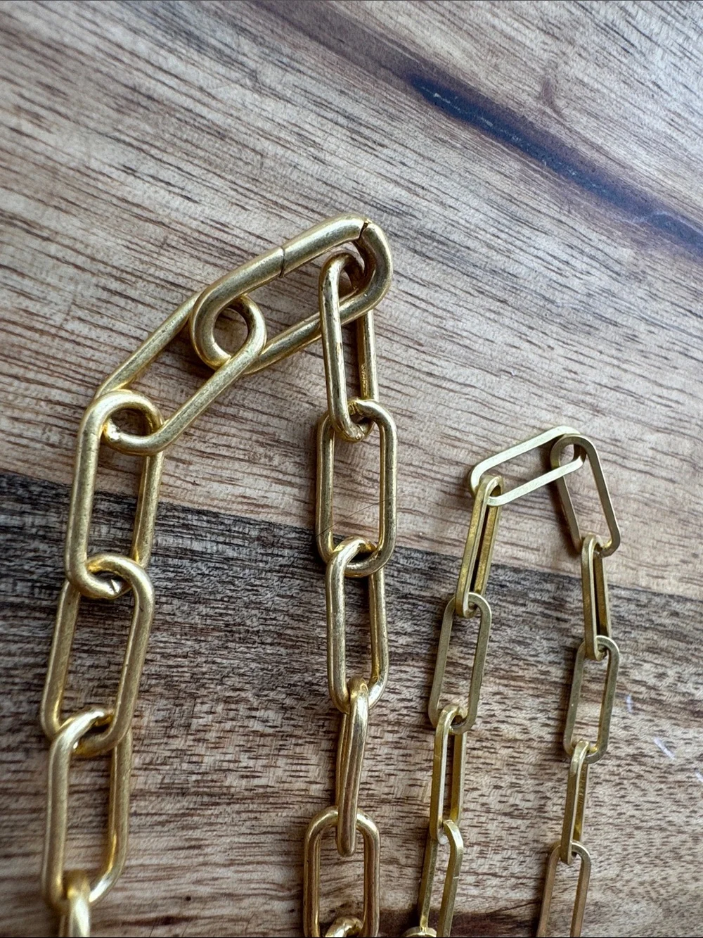 Madewell Gold Paperclip Chain Necklace Toggle Clasp + Star Paperclip Necklace - Picture 2 of 3